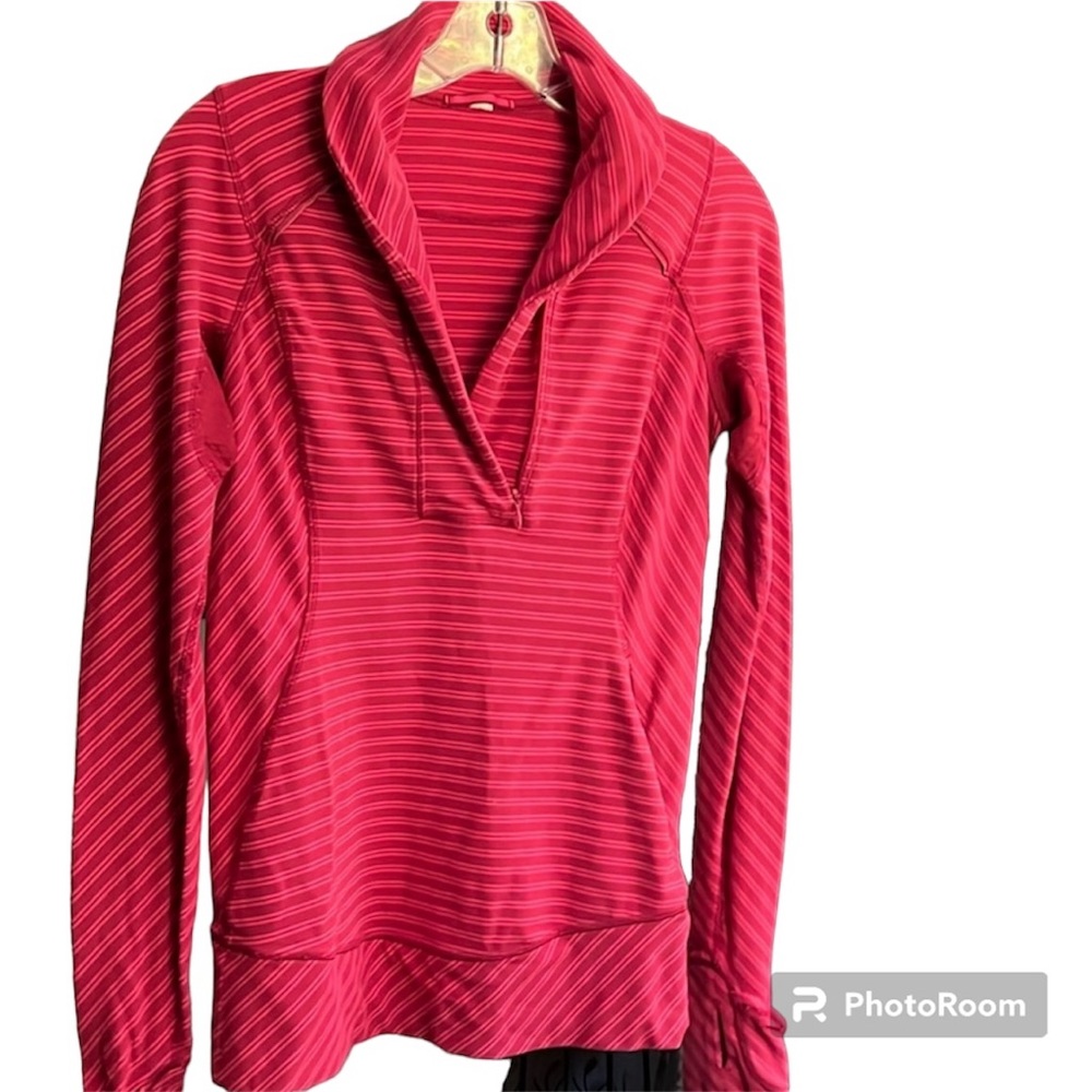Athleta 1/4 Zip Pullover Size 6 Adjustable Neckline